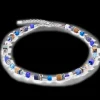 GeoCUBE® Iconic Precious necklace blue-brown