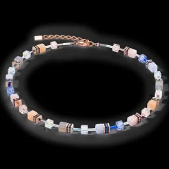 GeoCUBE® Iconic Precious necklace light blue-beige