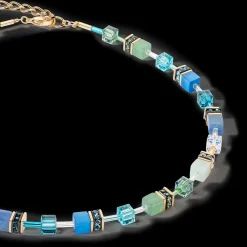 GeoCUBE® Iconic Precious necklace green-turquoise