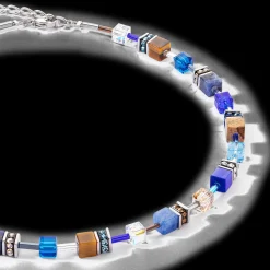 GeoCUBE® Iconic Precious necklace blue-brown