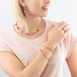 GeoCUBE® Iconic Precious necklace rose-orange