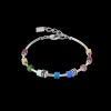 GeoCUBE® Lite Mini Bracelet Rainbow silver