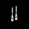 GeoCUBE® Mini Fusion Pearls Earrings silver-white