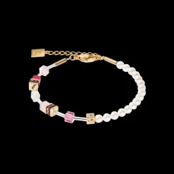 GeoCUBE® Mini Fusion Pearls Bracelet gold-rose
