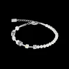 GeoCUBE® Mini Fusion Pearls Bracelet silver-white
