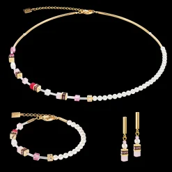 GeoCUBE® Mini Fusion Pearls Bracelet gold-rose