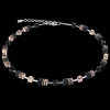GeoCUBE® Necklace onyx black-rose gold