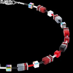 GeoCUBE® Necklace red-haematite