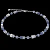 GeoCUBE® Necklace sodalite & haematite blue