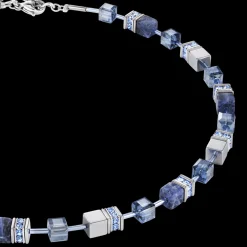 GeoCUBE® Necklace sodalite & haematite blue