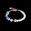GeoCUBE® Precious Fusion Pearls bracelet blue