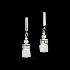 GeoCUBE® Precious Fusion Pearls earrings white