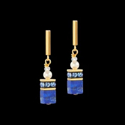 GeoCUBE® Precious Fusion Pearls earrings blue