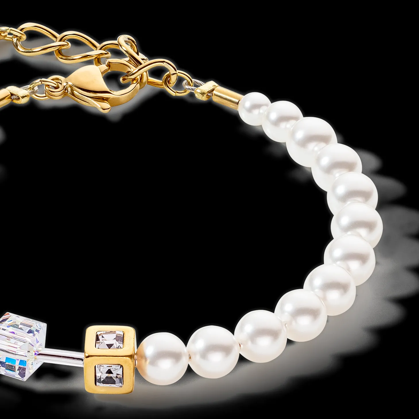 GeoCUBE® Precious Fusion Pearls bracelet multicolour pastel
