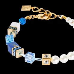 GeoCUBE® Precious Fusion Pearls bracelet blue
