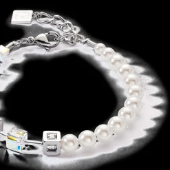 GeoCUBE® Precious Fusion Pearls bracelet white