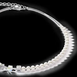 GeoCUBE® Precious Fusion Pearls necklace white
