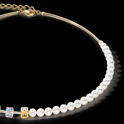 GeoCUBE® Precious Fusion Pearls necklace multicolour pastel