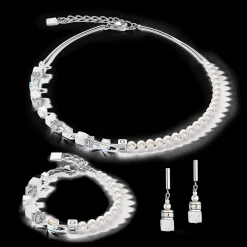 GeoCUBE® Precious Fusion Pearls bracelet white