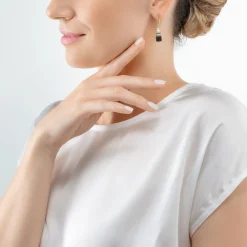 GeoCUBE® Precious Fusion Pearls earrings black-gold