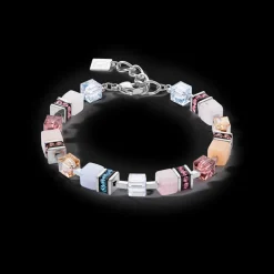 GeoCUBE® Precious Statement bracelet silver-pastel