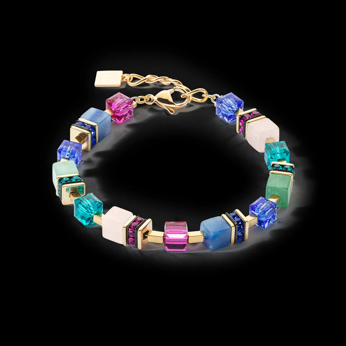 GeoCUBE® Precious Statement bracelet gold-multicolour
