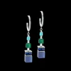 GeoCUBE® Precious Statement earrings silver-ocean