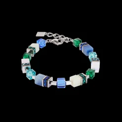 GeoCUBE® Precious Statement bracelet silver-ocean
