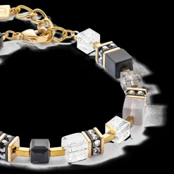 GeoCUBE® Precious statement bracelet gold-black