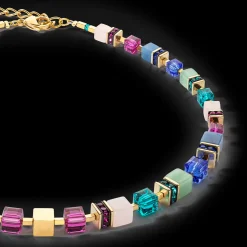 GeoCUBE® Precious Statement necklace gold-multicolour