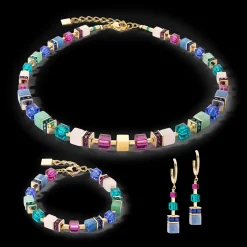 GeoCUBE® Precious Statement necklace gold-multicolour
