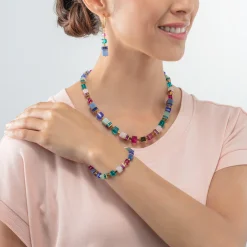 GeoCUBE® Precious Statement necklace gold-multicolour