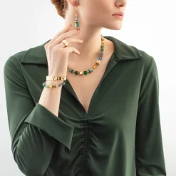 GeoCUBE® Precious Statement necklace gold-spring