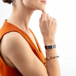 Gift Set Watch Iconic Spikes Midnight Blue Gold & GeoCUBE® Iconic Precious bracelet multicolour motion