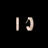 Hoop earrings 15 stainless steel & crystals rose gold crystal