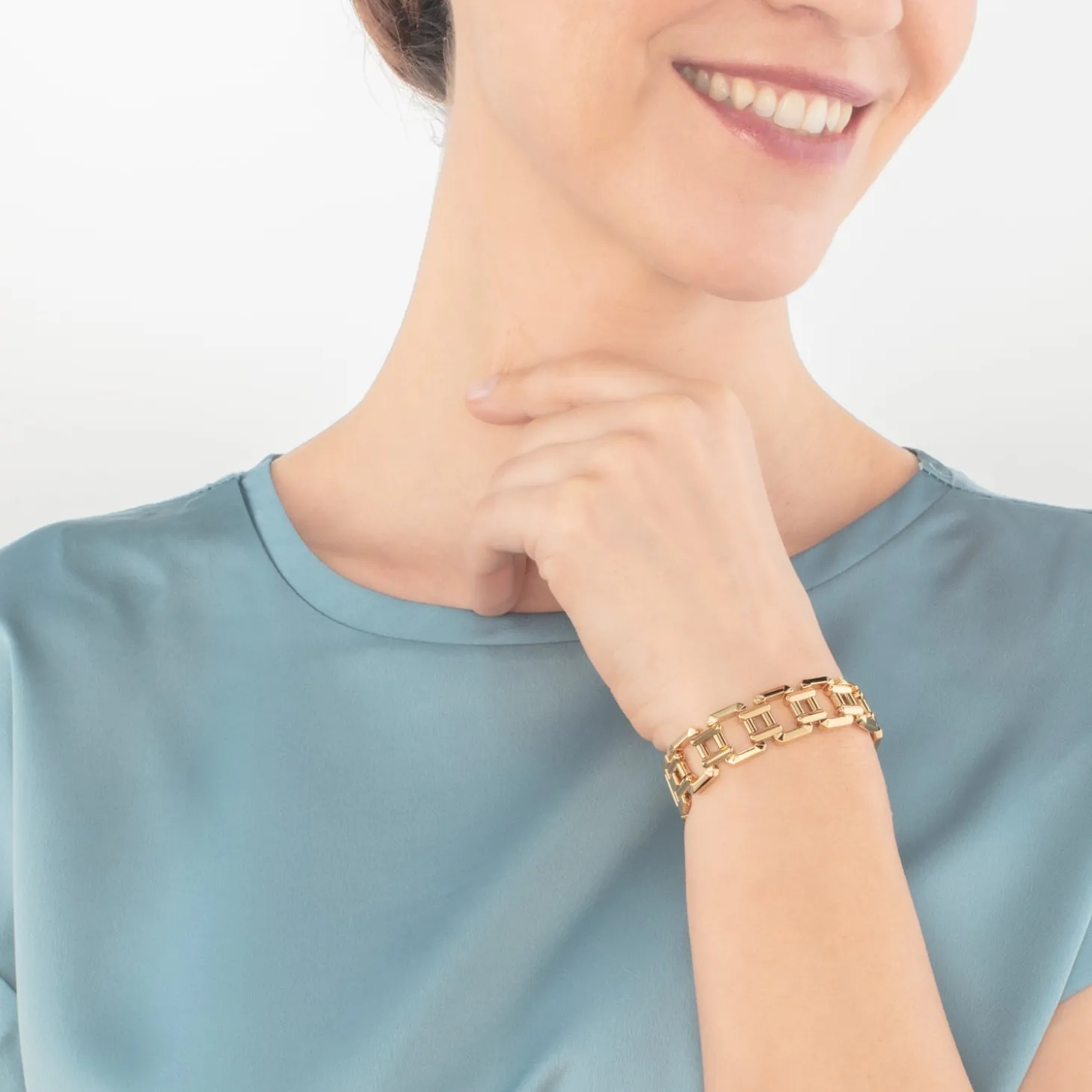Jewellery bracelet stainless steel gold