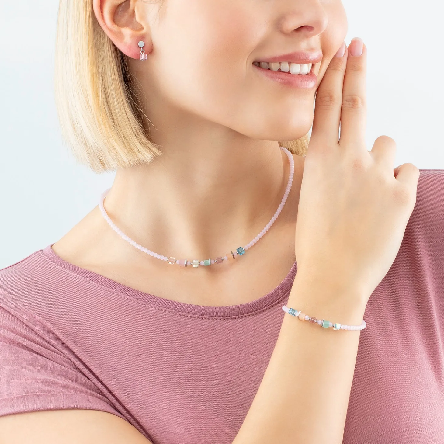 Joyful Colours necklace pink-multicolour