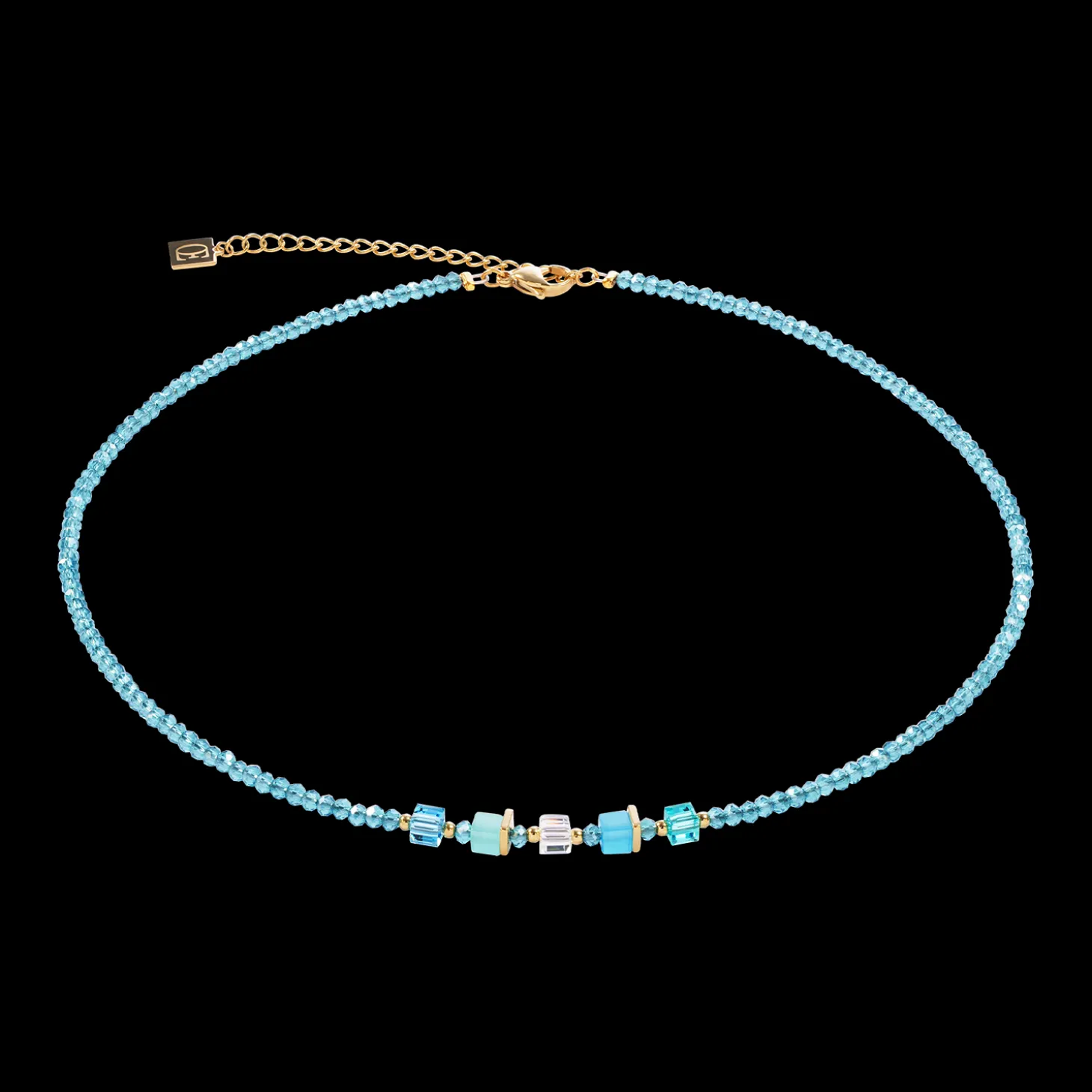 Joyful Colours Update Necklace gold-turquoise