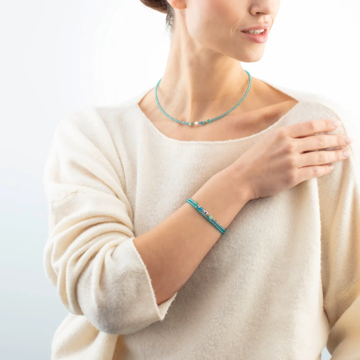 Joyful Colours Update Necklace gold-turquoise
