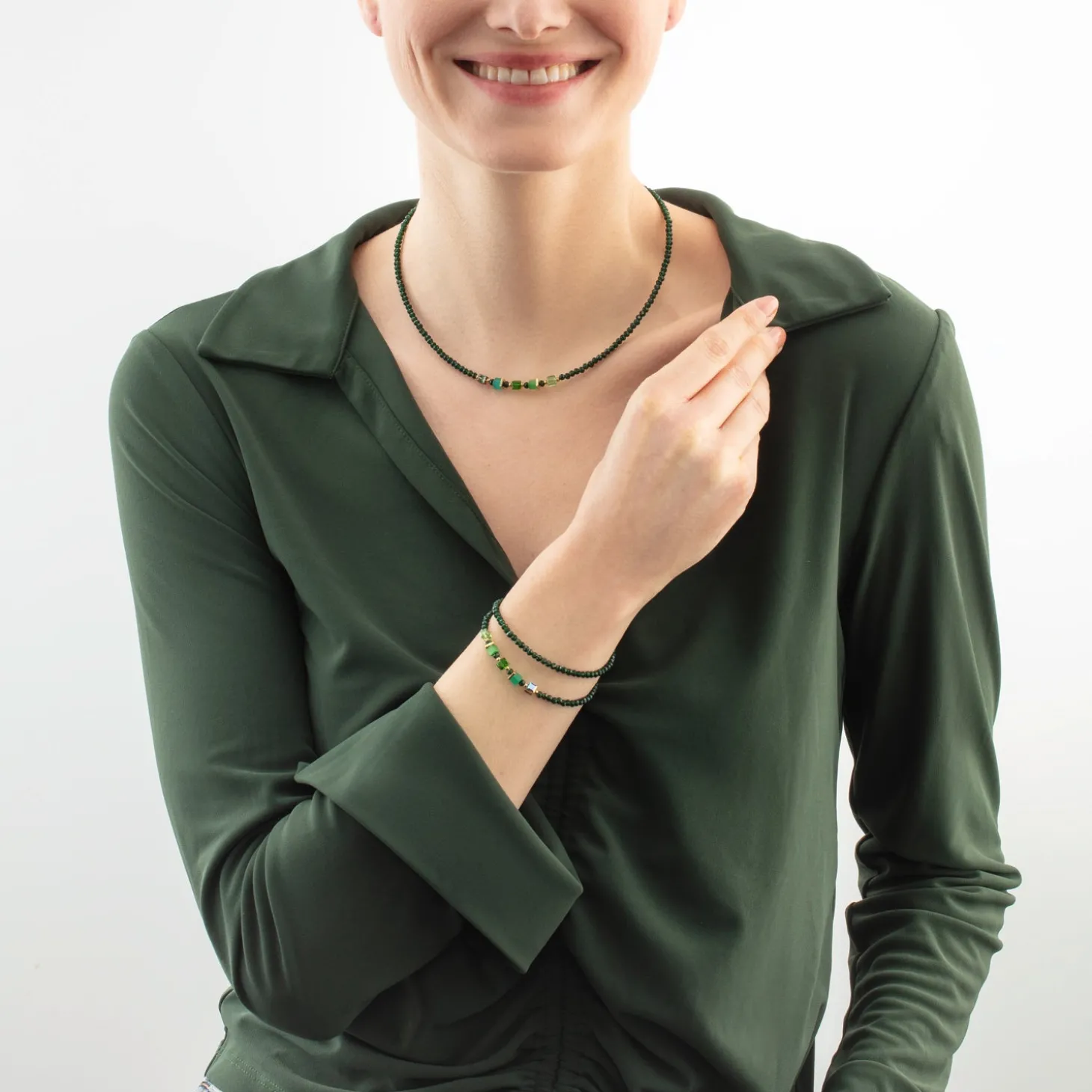 Joyful Colours Update Necklace gold-green