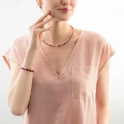 Joyful Colours Update Necklace silver-red