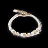 Mini Cubes bracelet gold white