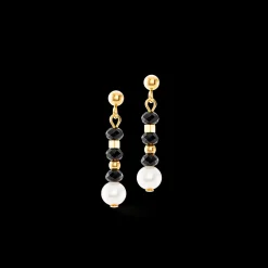 Mystic Pearl earrings gold-black
