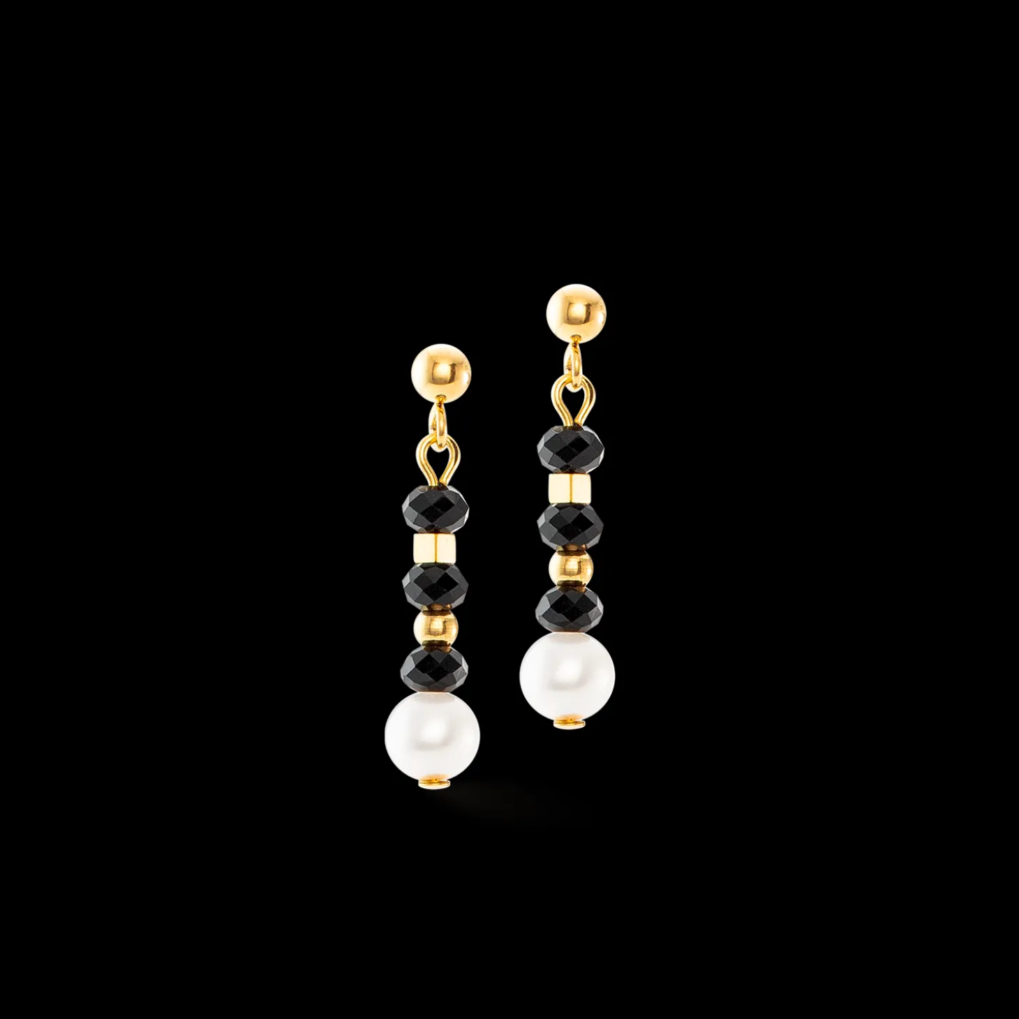 Mystic Pearl earrings gold-black