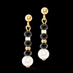 Mystic Pearl earrings gold-black