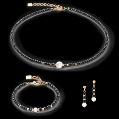 Mystic Pearl earrings gold-black