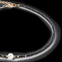 Mystic Pearl necklace gold-black