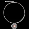 Necklace Amulet small Crystals & striped onyx grey-crystal