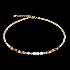 Necklace Cosmic Pearls deep gold