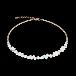 Necklace Dancing Crystals & Pearls gold